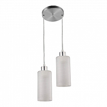 Pendente Jasmim Duplo Vidro Jateado - Branco