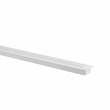 Perfil Embutir Alumínio 36x18mm Com Mola 3M - Branco Fosco