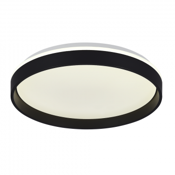 Plafon LED Duetto Redondo 260mm 18W Bivolt TCC Ajustável - Preto