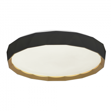 Plafon LED Glória Redondo 485mm 48W Bivolt TCC Ajustável - Preto