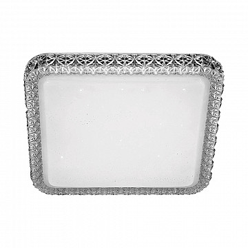 Plafon LED Shine Quadrado 18W Liso Temperatura Ajustável - Translúcido