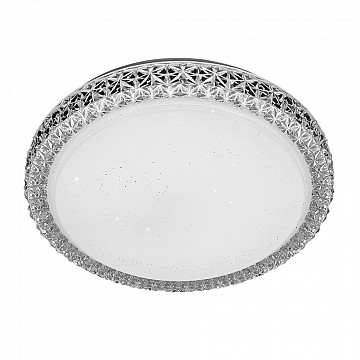 Plafon LED Shine Redondo 18W Liso Temperatura Ajustável - Translúcido