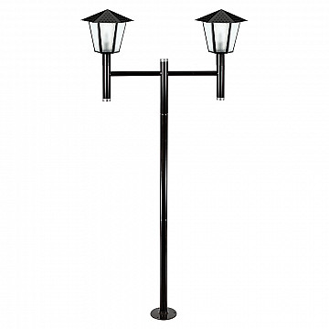 Poste Colonial Sextavado Duplo 2,73m - Preto