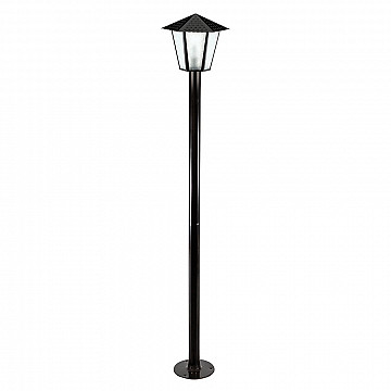 Poste Colonial Sextavado Simples 2,44m - Preto