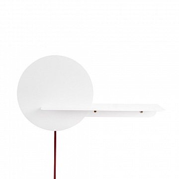 Prateleira Eclipse Aço - Cabo Tecido Vermelho 