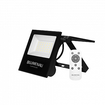 Refletor LED Play Solar 30W Alumínio IP65 6.500K Preto