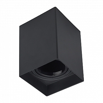 Spot Clean Sobrepor PAR20 Quadrado Preto 1xE27