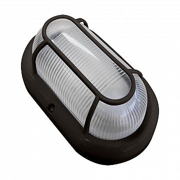 Tartaruga Clean IP44 E27 Lente Policarbonato - Preto